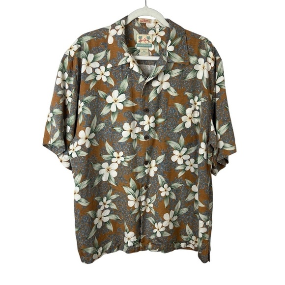 Vtg Reyn Spooner 100% Silk Hawaiian Floral Shirt - Picture 1 of 4